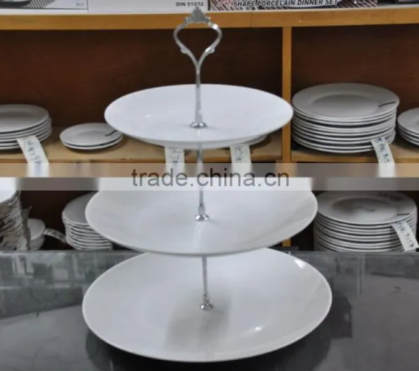 High Quality Porcelain Coup Shape Cake Set With Stand photo-3