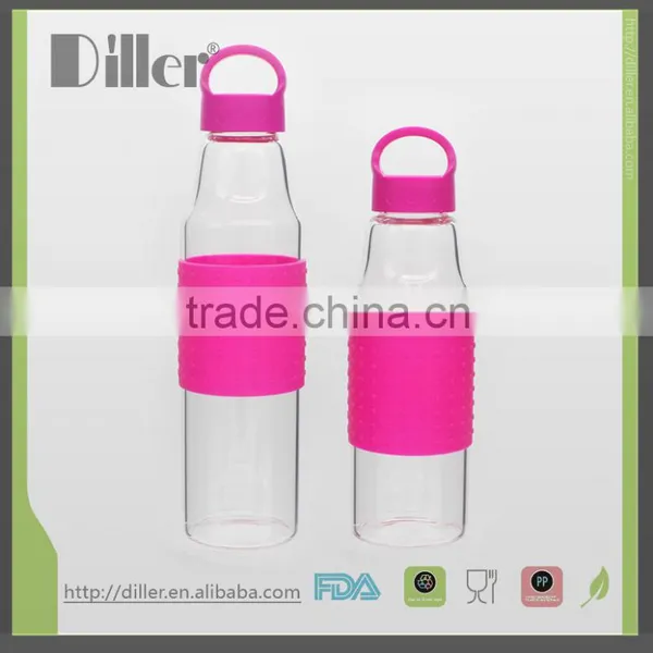 Private Label Eco-friendly Unbreakable Glass Water Bottle With Silicone Sleeve photo-4