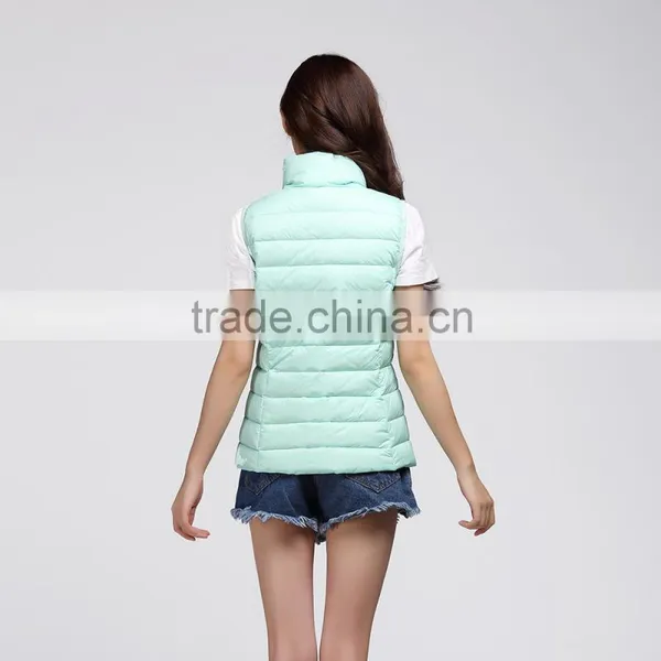 2015 Apple Green Warm Down Sports Sleeveless Winter Vest photo-4