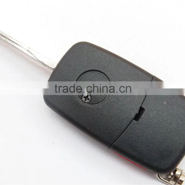 Remote Key Fob for VW 3+1 Button Flip Remote Blank Key Shell With 2032 Battery(round photo-4