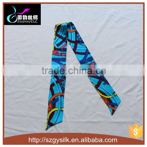 Custom High Quality Digital Printing Silk Neck Scarf