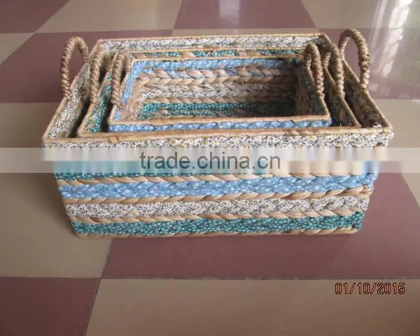 New Products! Water Hyacinth Basket/storage Basket With 2 Handle photo-4