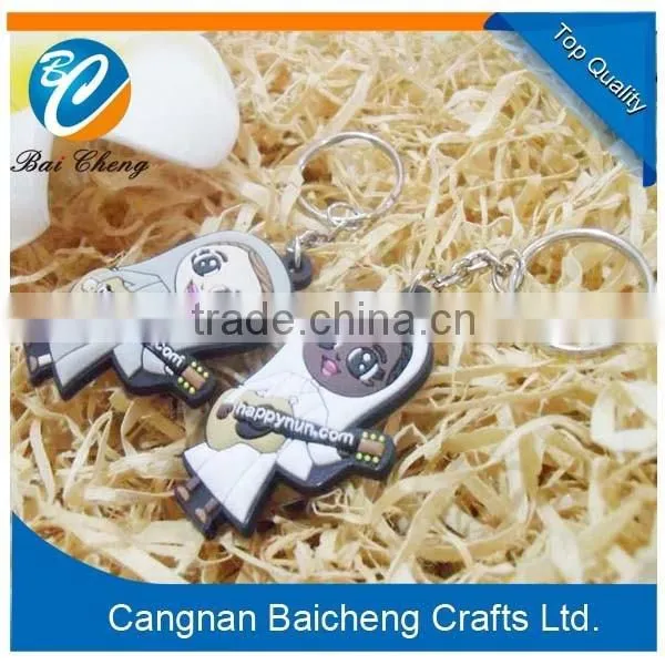 Adorable Little Girl Look Rubber Key Chain With Brand Name and Company Logo for Accessory Gift on Chrismas photo-6