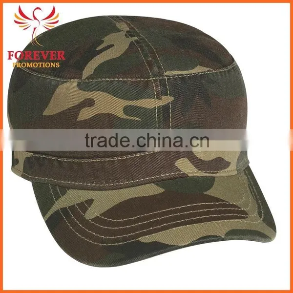 Washed Cottom Camouflage Millitary Baseball Cap With Cotton Sweatband photo-3