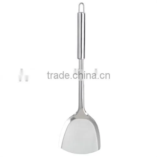Stainless Steel Kitchen Utensil Long Handle Slotted Pancake Silicon Spatula Shovel photo-2