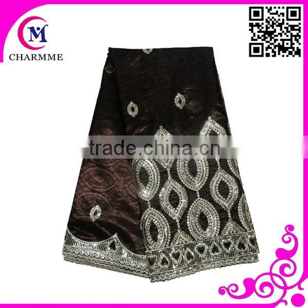 High Quality African George Wrappers African Raw Silk George Fabric Lace for Dress