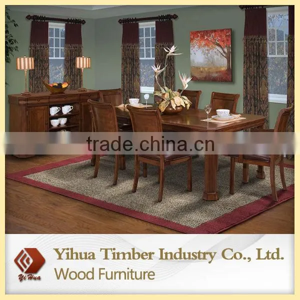 solid wood with leather/PU/fabric chair , solid server solid wine sideboard