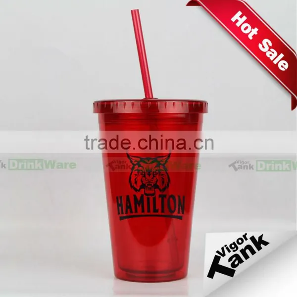 Double Walled Eco Cups With Straw