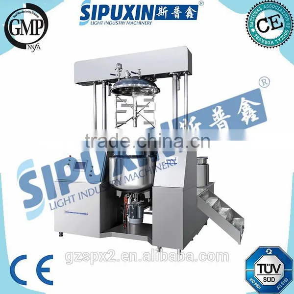 Sipuxin Tilting Cosmetic Cream Vacuum Homogenizing Emulsifier/laboratory Vacuum Emulsifying Mixer Machine