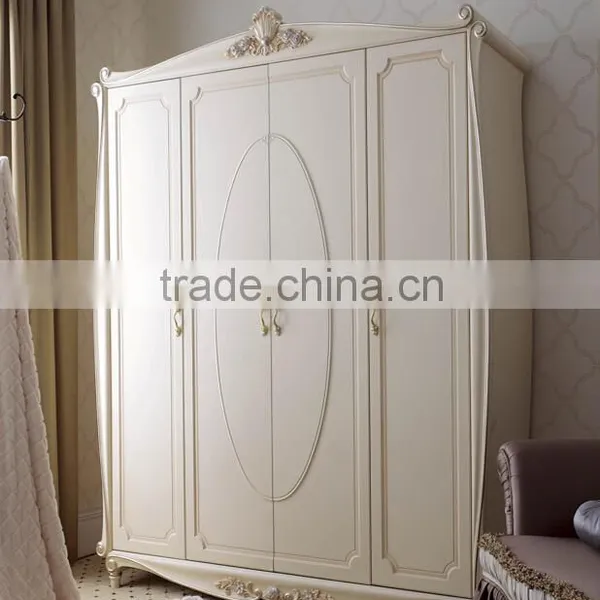 European Classical Antique Cheap Bedroom Beds Set Bed Bedside Table Wardrobe Dressing Table Commode photo-5