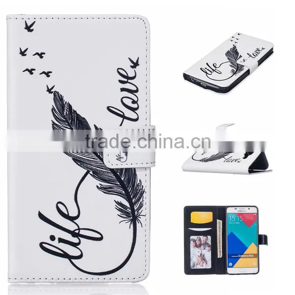2016 Hot Sale Colorful Drawing Pattern Card Slot Tpu Leather Mobile Case for Samsung Galaxy A510 A5 A310 A3 photo-4