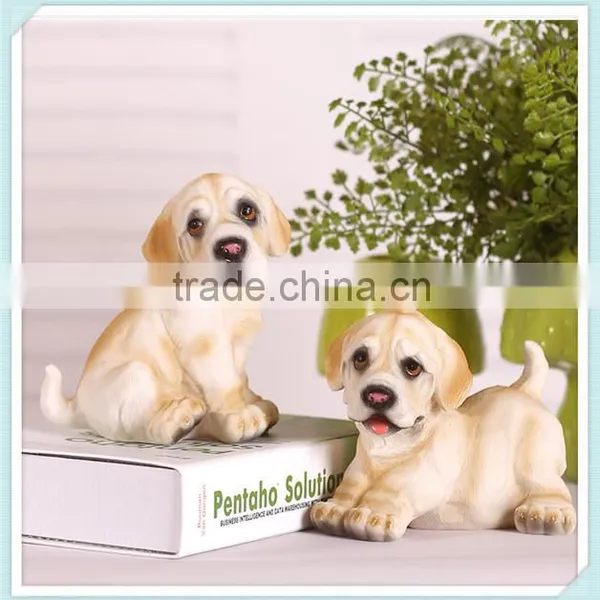 Small Resin Dog Statue Lovely Dog Figurine for Home Decoration photo-2