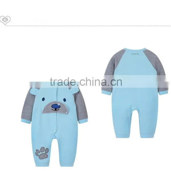 2015 China Warm Long Sleeve Cute Baby Plain Romper Wholesale photo-4