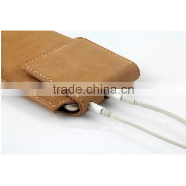 Factory Price Genuine Leather Phone Pouch Case Cover for Nokia E66 n8 for Htc One E9s photo-3