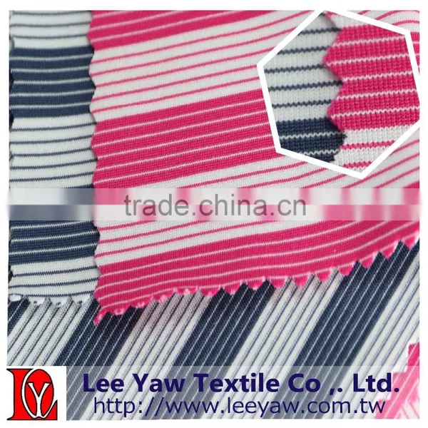 Polyester Spandex Fleeder Stripe Jersey Fabric photo-4