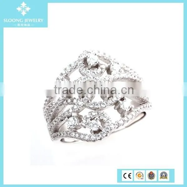 Fast Production 925 Silver Diamond Ring With Green Stone photo-5