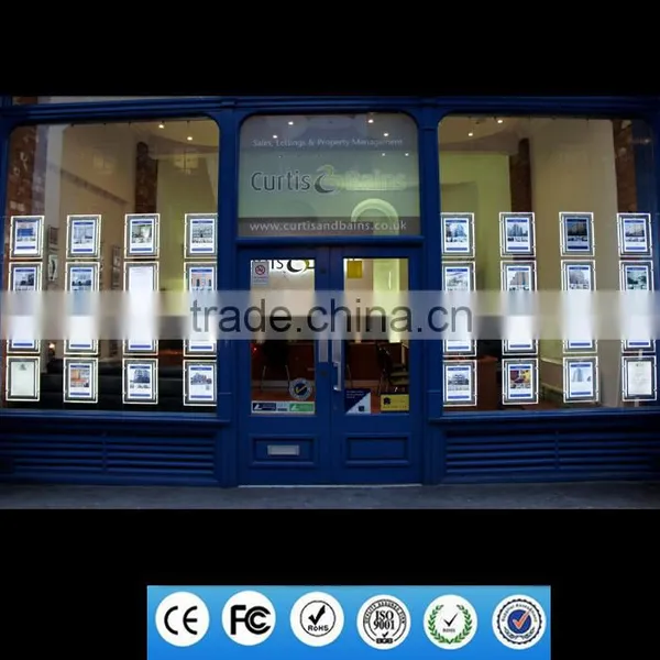 2016 Christmas Window Advertising Light Magnetic Led Light Sign Photo Albums 3x4 Pockets