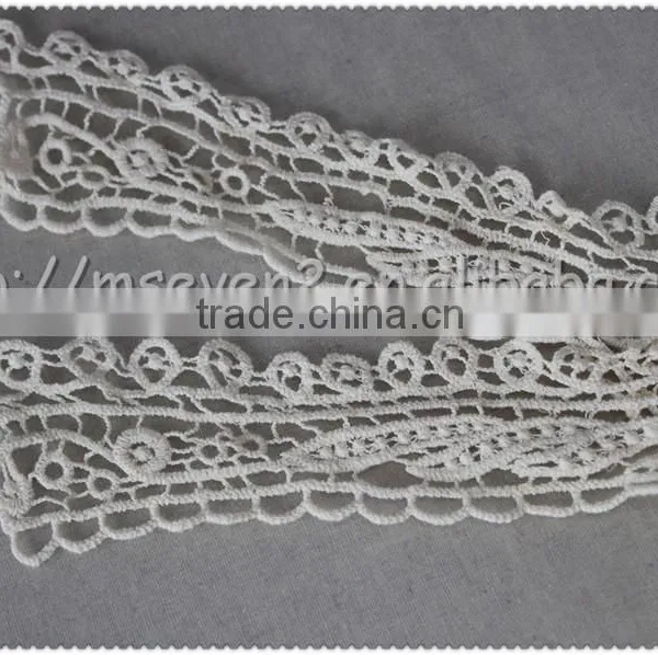 2016 New Embroidered Designs Collar, Machine Made Lace Collars, off White Cotton Lace Collar photo-3