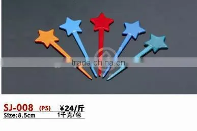 plastic fork/fruit fork with star handle