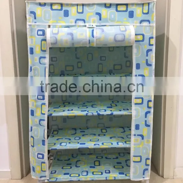 Shoes Storage Rack 4 Tiers Metal Shoes Shelf Organizer Holder Fabric Stand Closet photo-4