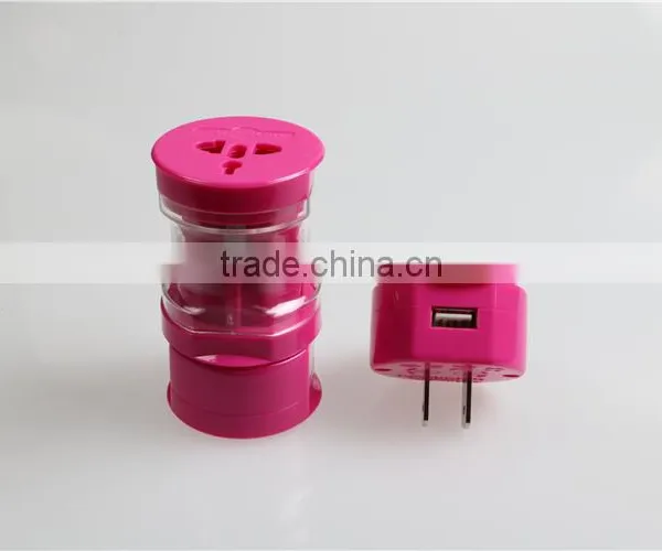 2016 Promotion Gift Item Multi World International Travel Adapter Low Price With USB Port From China Factory Directly photo-3