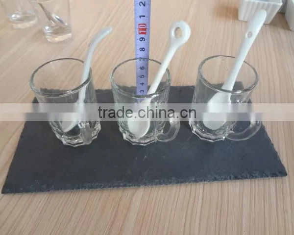2017 Hot Sale Slate Placemat and Coaster With Rough Edge Food Safe Black for Hotel,home ,shop and Restaurant photo-2