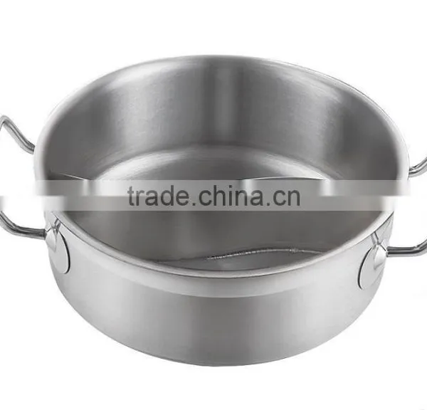 Two Handle Sauce Pan Saucepan Double-Flavoured Cooker Family Restaurant Hotel Usage Shot Body Stainless Steel Soup Pot photo-2