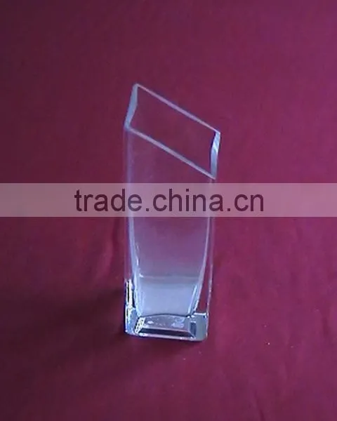 Hand Blown Square Glass Vases photo-2