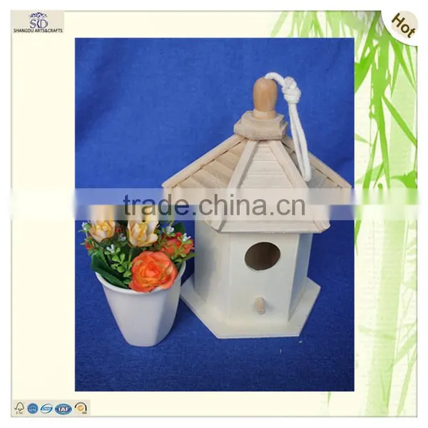 Handmade Oem Diy Paulownia Wood Cage Nest Birdhouses photo-6