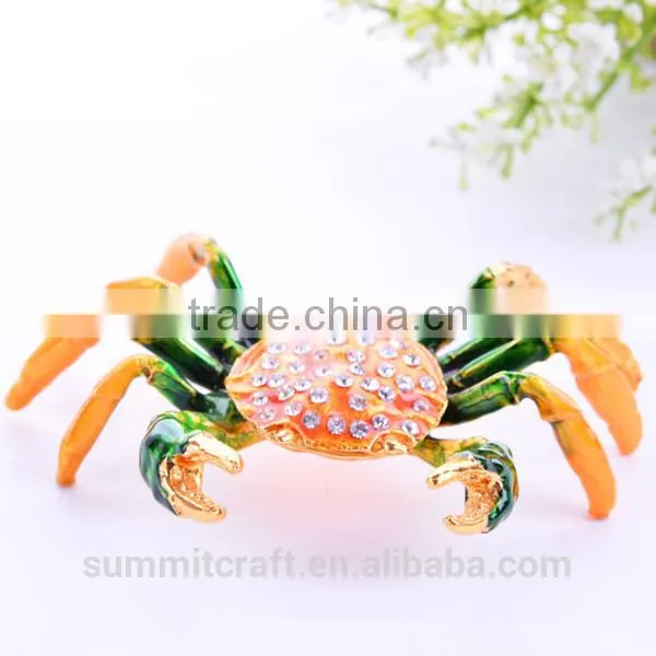 Creative Jewelry Boxes Wholesale Metal Jewelry Box Crab Figurine photo-4