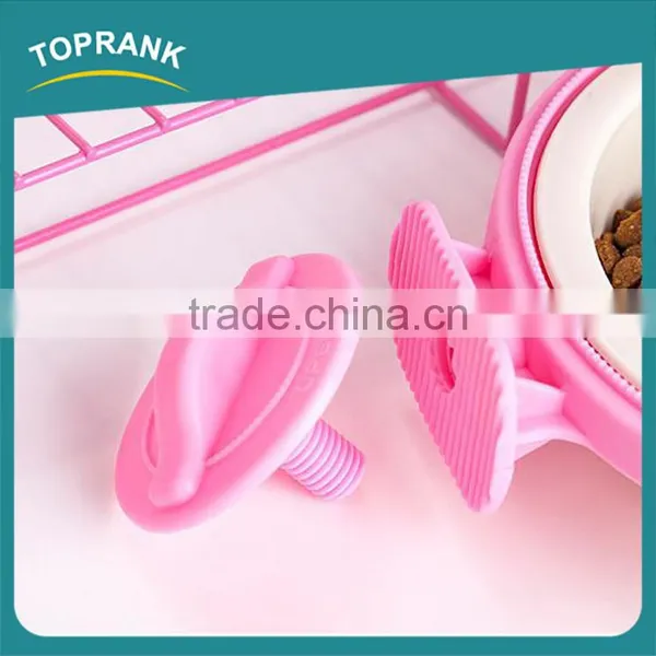 New Design Suspension Fixed Dog Cage Separable Pet Bowls Hang PP Double Dog Bowl photo-3
