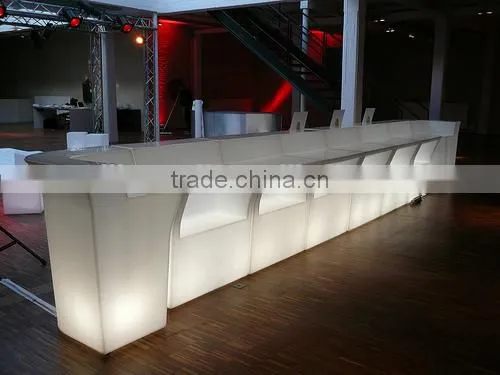 Shenzhen Modern Welcoming Reception Bar Counter With Inbuilt LED Lights photo-6
