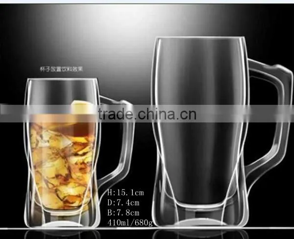 Glass Mug Beer Mug Large Glass Beer Cup