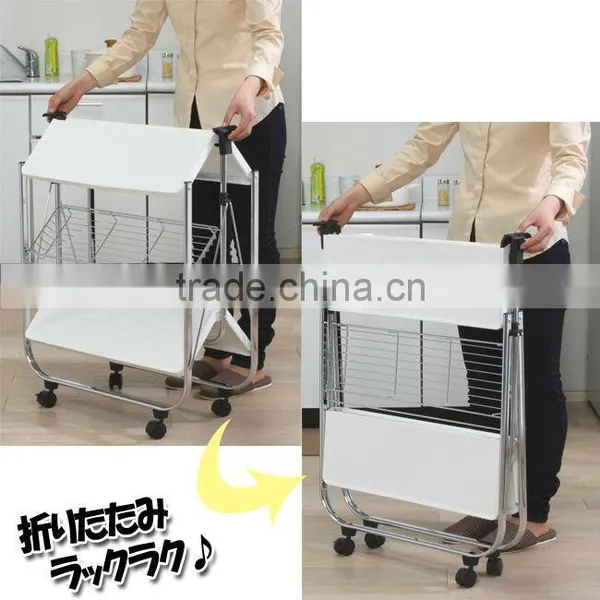 Dining Serving Kitchen Foldable Trolley Cart photo-2