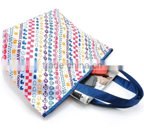 300D Polyester Dye Sublimation Full Color Printing Shopping Tote Bag,Waterproof Large Capacity Tote Bag photo-6