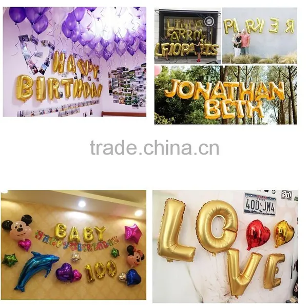 16 Inch Foil Balloons Party Decorative Foil Balloons Number Letter Foil Balloons photo-6