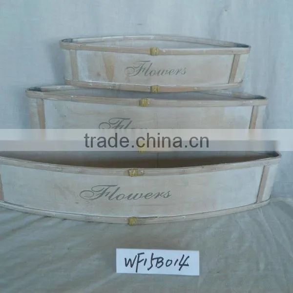 Triangle Decorative Wooden Flower Pots Garden Decorations photo-5