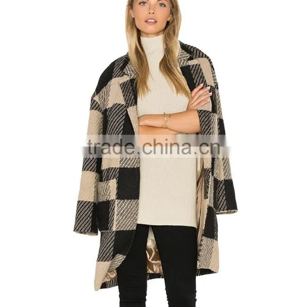 OEM Service Plus Size 100% Wool Women's Coat Keepwarmer photo-6