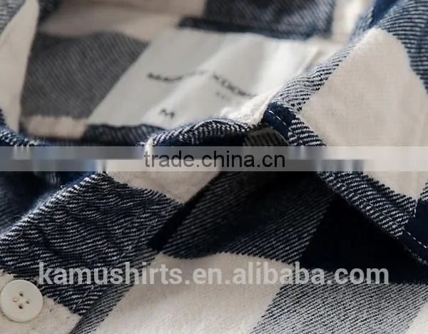 Classic Mens Check Plaids Flannel Shirts Man Cotton Casual Flannels Shirts photo-5
