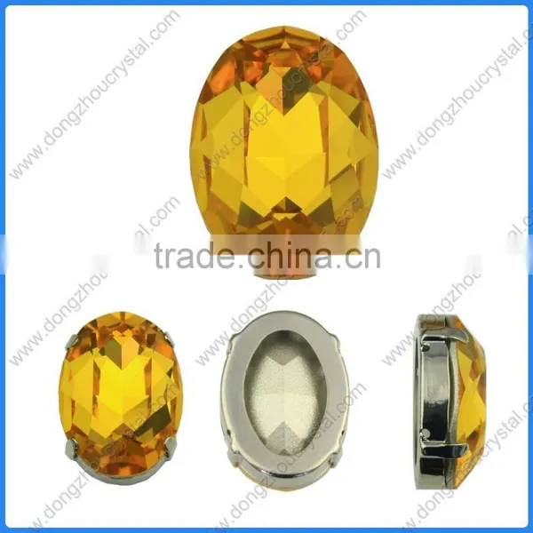 Rhinestone 3002 18*25mm Crystal Vitrail Medium Sew On Foiled Crystal Oval Fancy Stone photo-4