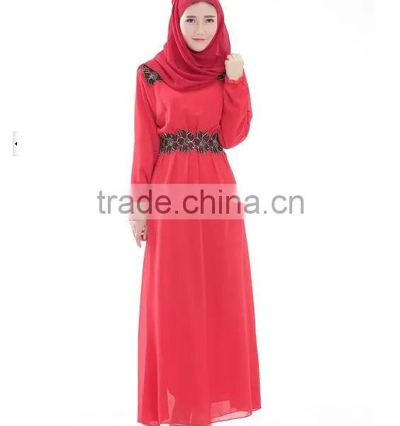 Ourself Factory Wholesale Latest Design Long Sleeve Muslim Evening Dress photo-2