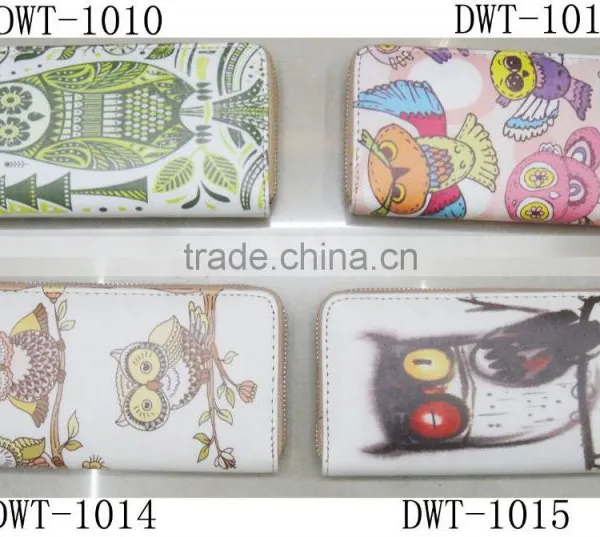 Fashion High Quality PU Stylish Print Owl Wallet photo-4