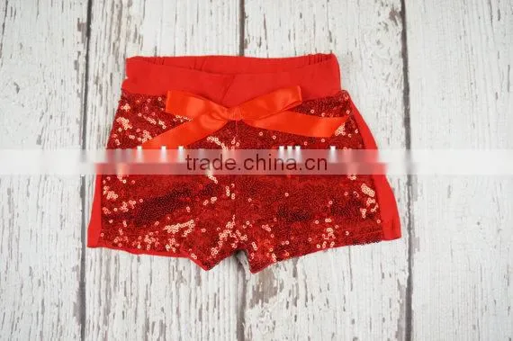 Fashion Newborn Baby Clothes Kids Girls Gold Sequin Matching Shorts With Bow Children Leggings photo-4