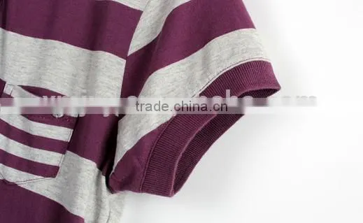 Cheapsale Sexy Fashion Ladies Tight Solid Stripe 100% Cotton Short Sleeve Polo Neck Casual Dress photo-4
