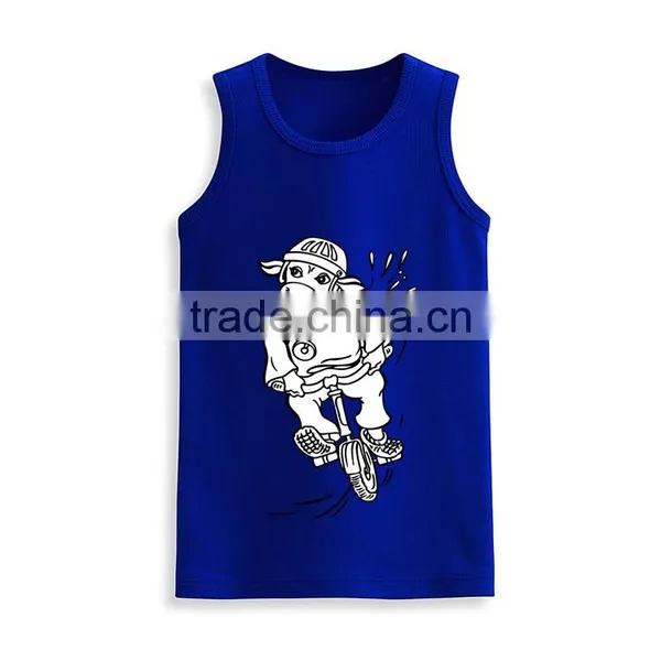 Wholesale Sleeveless t Shirt Fashion Kids Custom Print Tank Top Manufacturer photo-4