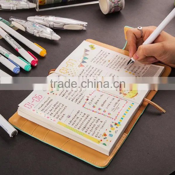 A6 Canvas Colors Cover Daily / Monthlyr /workly Loose Leaf Agenda Planner With Clasp photo-3