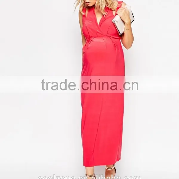 Fashion Cut-out Detailing Maternity Party Dresses for Pregnant Women photo-5