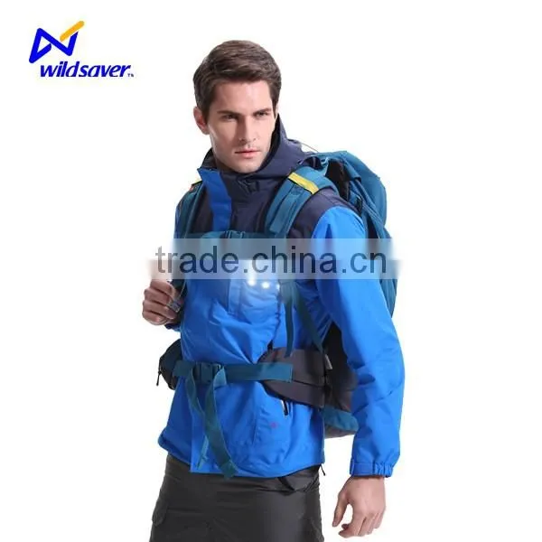 LED Blinking Security Usb Charging Nylon Windbreaker Jacket Custom photo-2