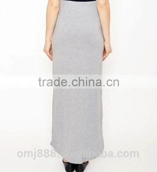 Plus Size Women Plain Long Maxi Maternity Skirt photo-3