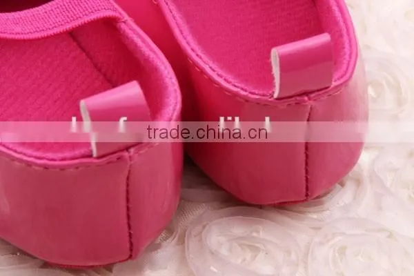 New Sweet Anti-slip Flat Flower Princess First Walkers PU Baby Newborn Shoes photo-2